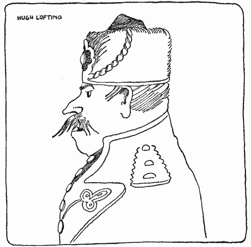 "His long red moustache puffed out like the whiskers on a walrus"