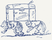 Bears carrying the trunk